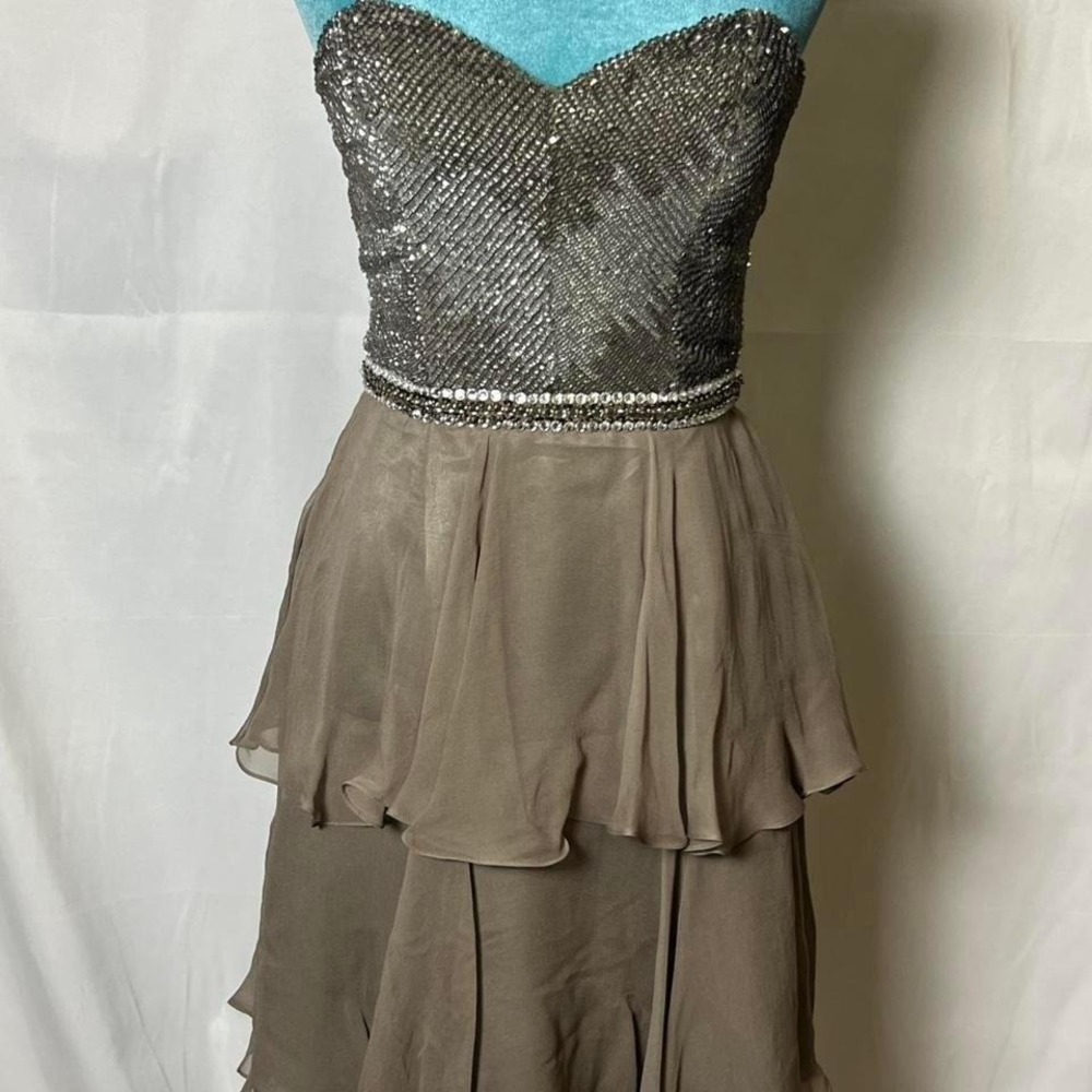 Y2K Beaded‎ Sequined Silk Party Dress